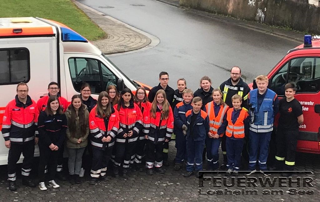 Gemeinschaftsübung Jugendfeuerwehr Hausbach und Malteser Jugend Nunkirchen