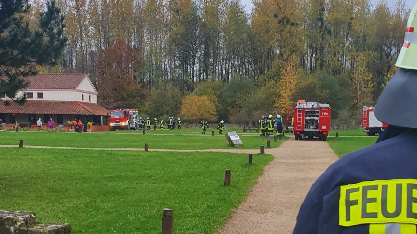 Brand in der römischen Villa in Borg